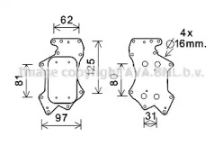 AVA QUALITY COOLING ai3403 -  масляный радиатор, двигательное масло